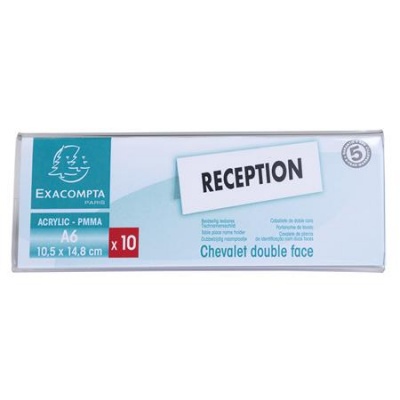 Névtábla tartó, asztali, A6, EXACOMPTA