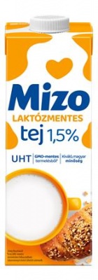 Tartós tej, dobozos, laktózmentes, 1,5%, 1 l, MIZO