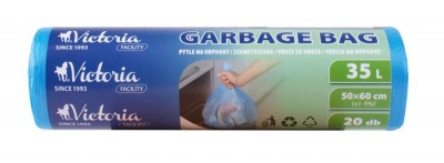Szemeteszsák, 35 l, 20 db, 50x60 cm, VICTORIA FACILITY
