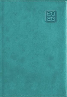 Naptár, tervező, A5, napi, DAYLINER "Square", türkiz