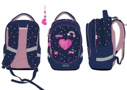 Iskolatáska, cipzáras, BELMIL "Leisure Special T-Simple Heart", szivecske